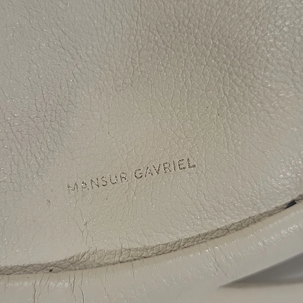 Mansur Gavriel Beige Leather Crossbody Shoulder Bag